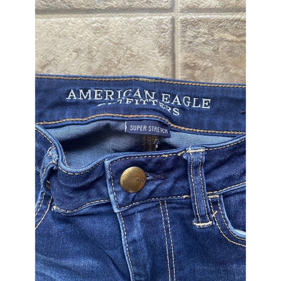 American Eagle Women's Super Stretch Jegging Jeans Embroidered Pocket SZ 2 - Picture 3 of 8